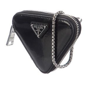 Prada Spazzolato Mino Pouch Bag black
